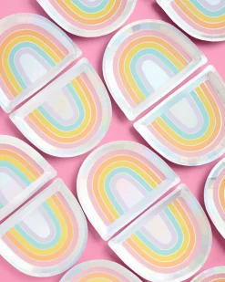 Rainbow Plates, Pack of 25
