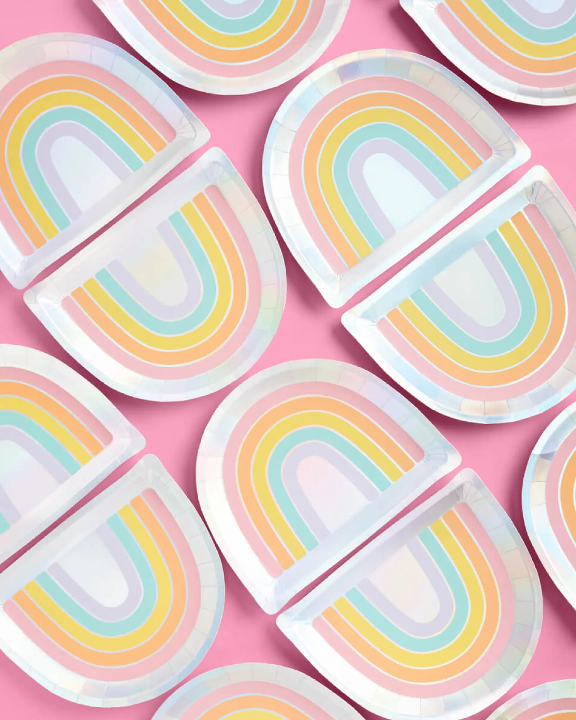 Rainbow Plates, Pack of 25