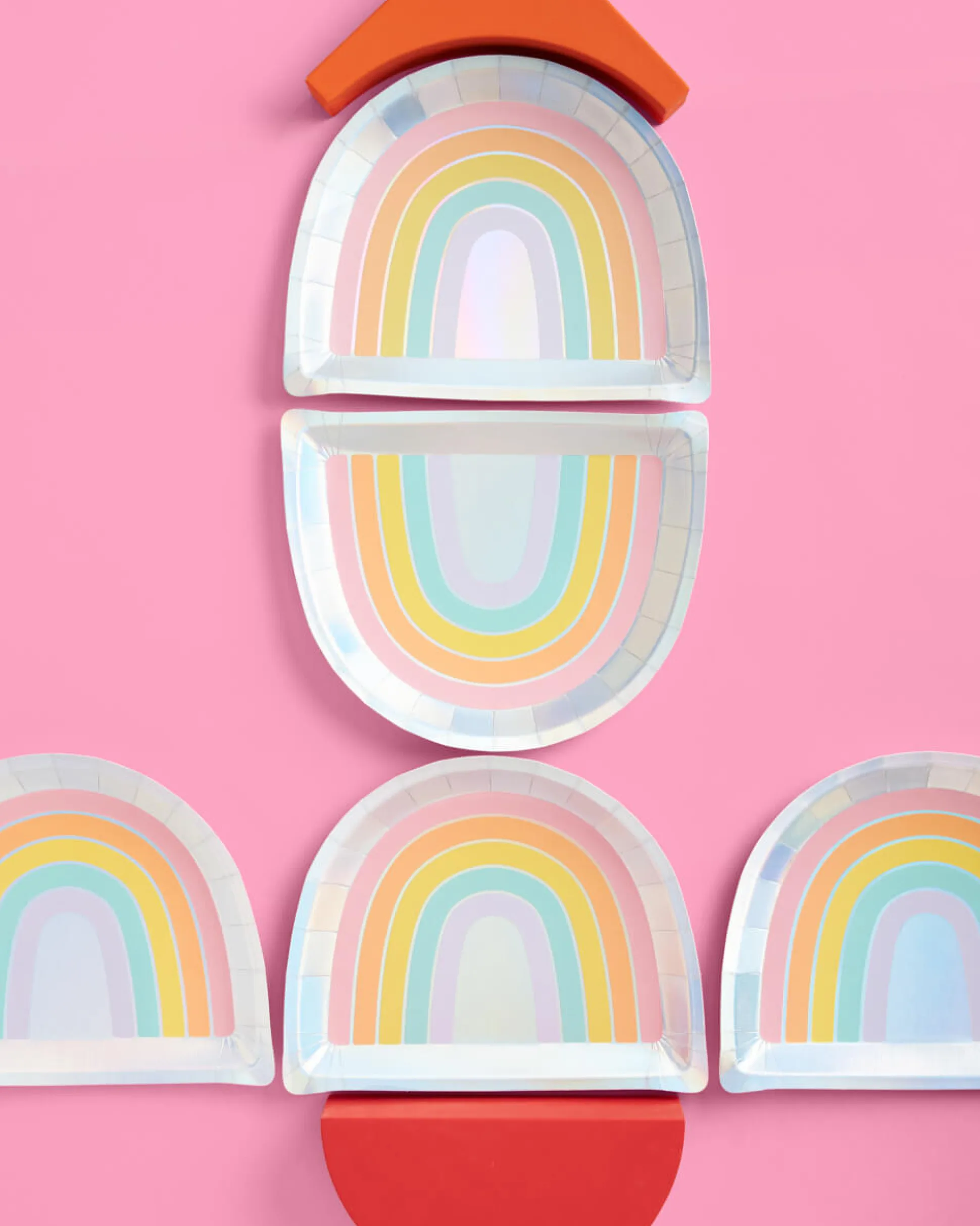Rainbow Plates, Pack of 25