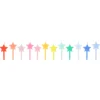 Rainbow Star Candles, Pack of 12