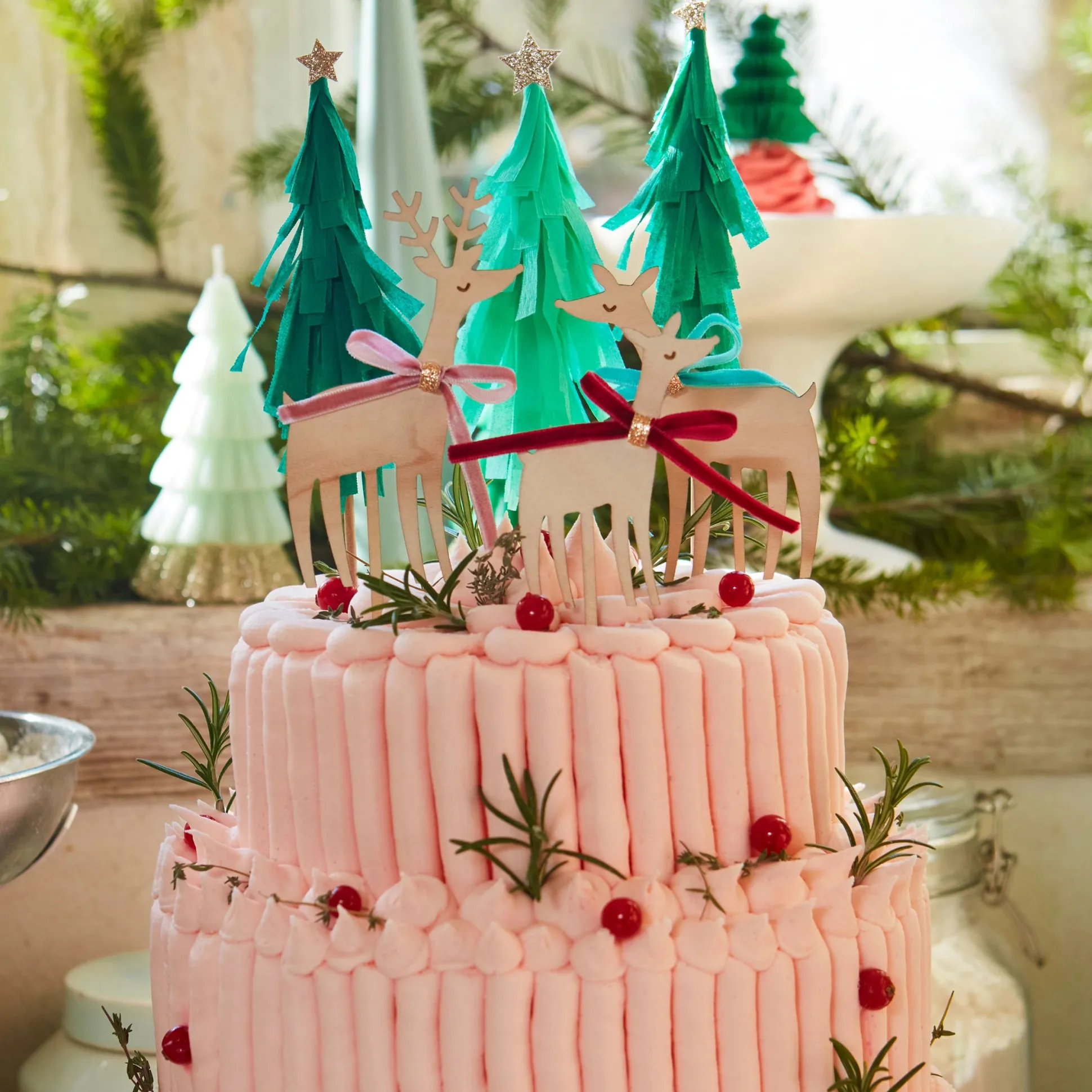 Reindeer Family Cake Toppers