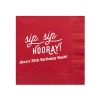 Retro Sip Sip Custom Cocktail Napkin, White Foil