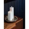 Ribbed Pillar Candles, Set of 3