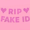 RIP Fake ID Banner - Pink Glitter Banner