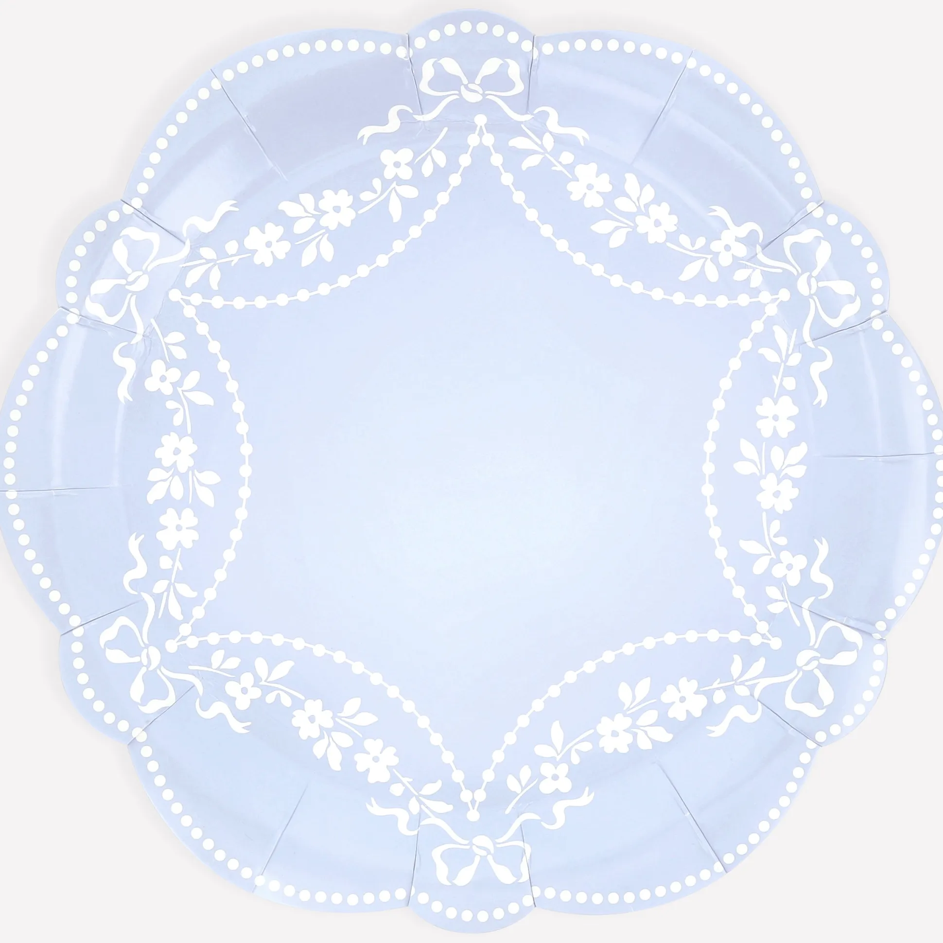 Rococo Blue Dinner Plates, Set of 8