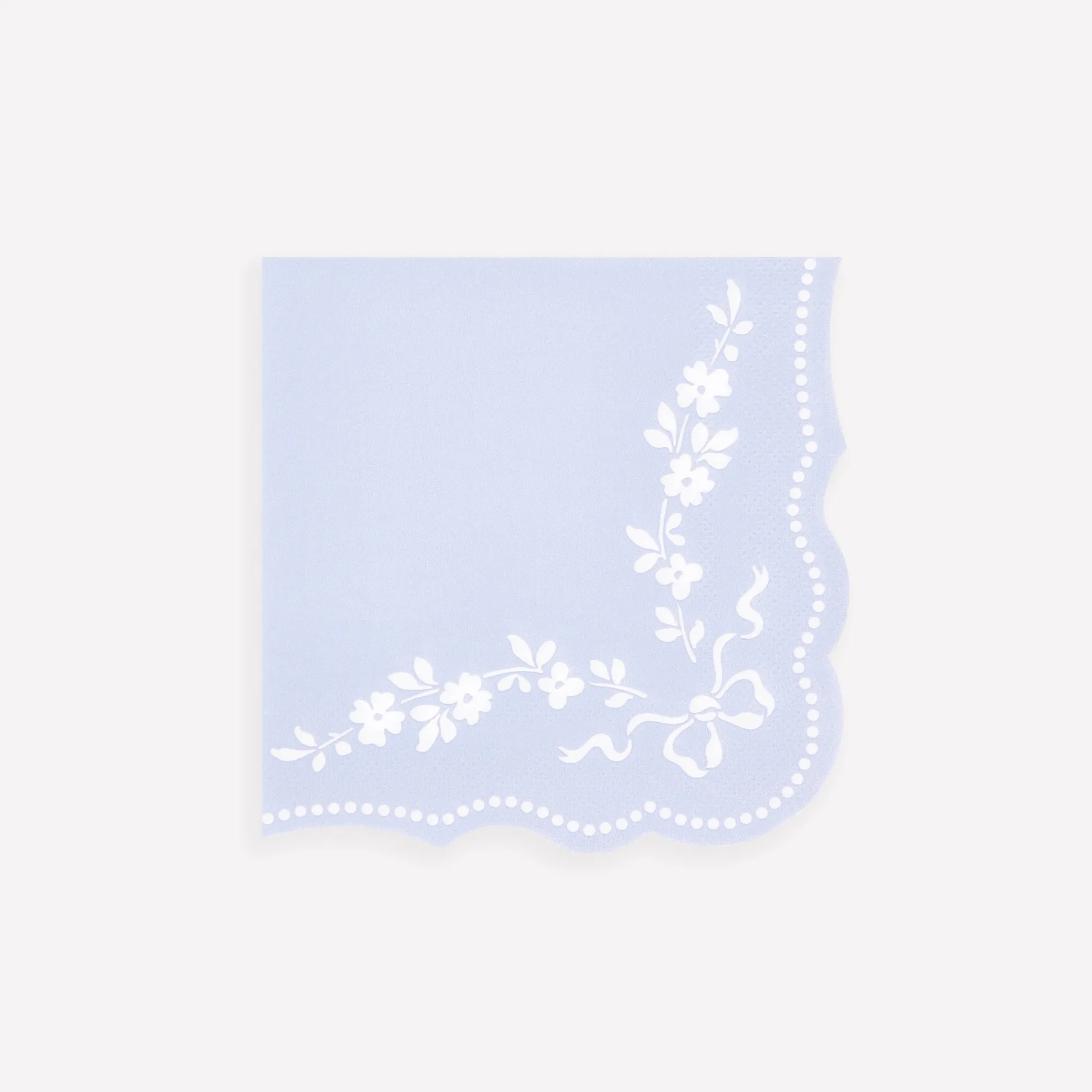 Rococo Blue Small Napkins, Set of 16