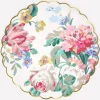 Rococo Floral Dinner Plates, Set of 8