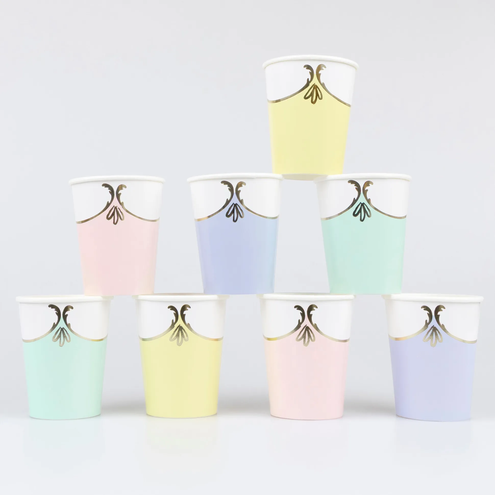 Rococo Pastel Cups, Set of 8