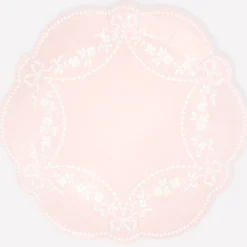 Rococo Pink Dinner Plates, Set of 8