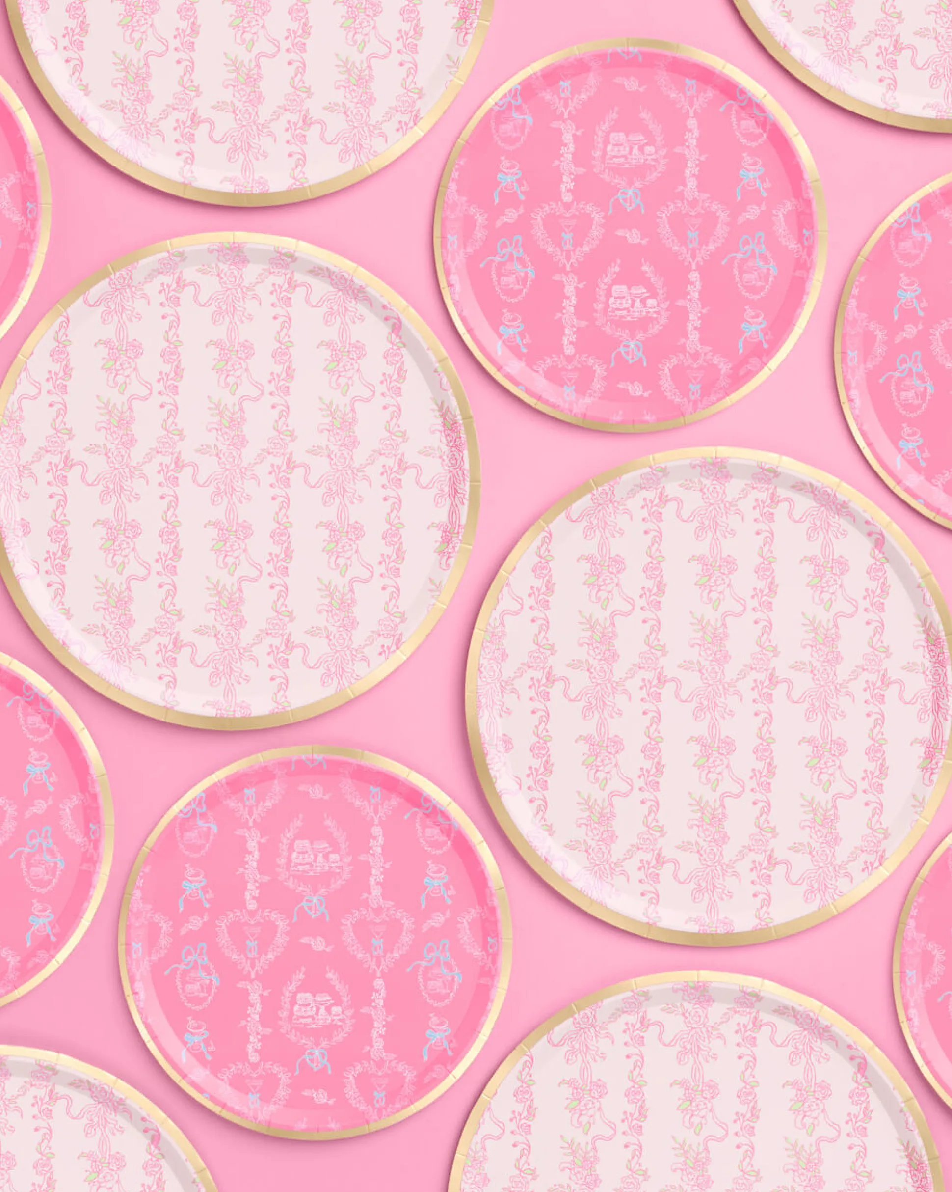 Romance Plates - 32 paper plates, 2 sizes
