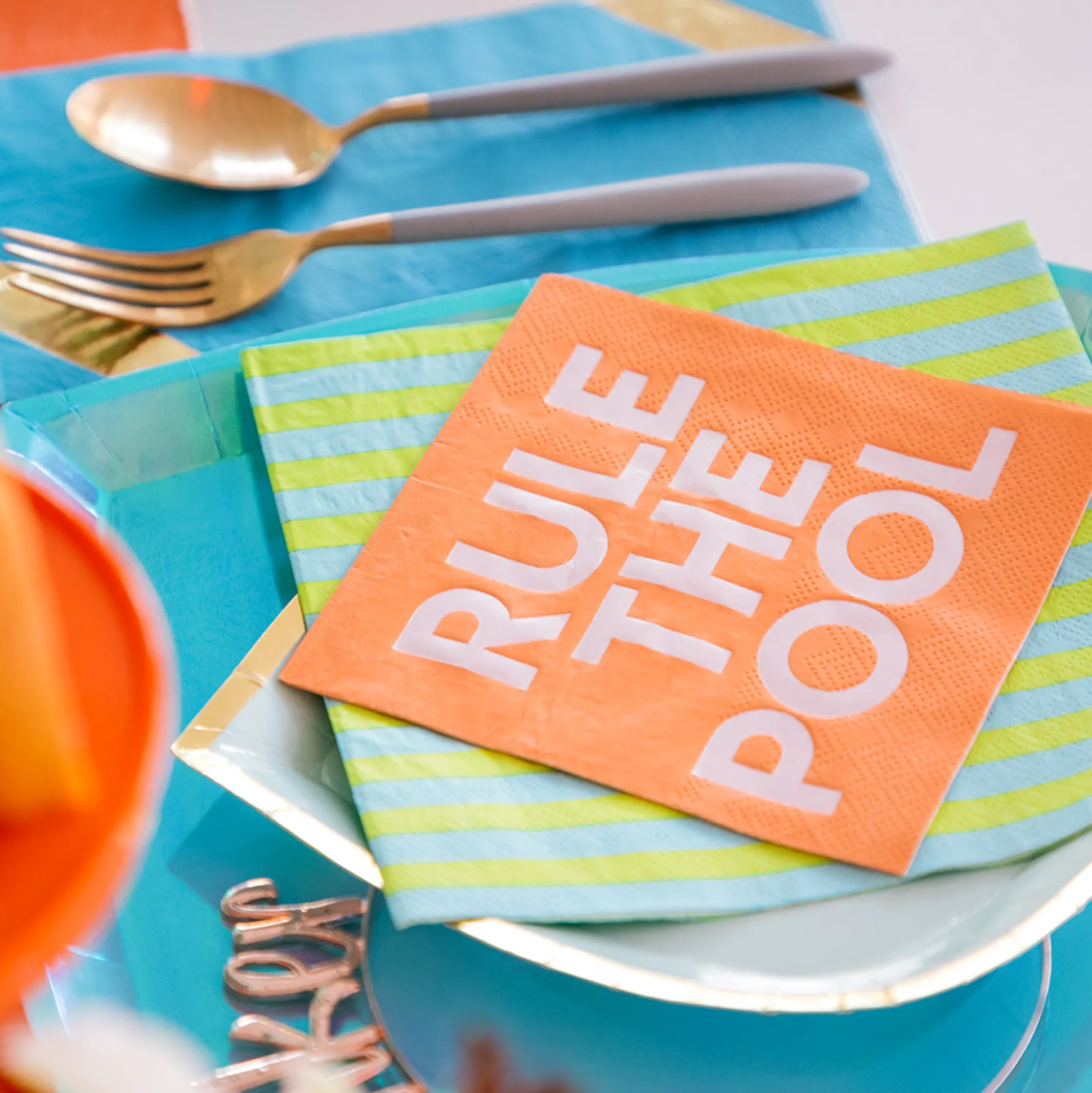 Rule the Pool Witty Cocktail Napkins, Pack of 20