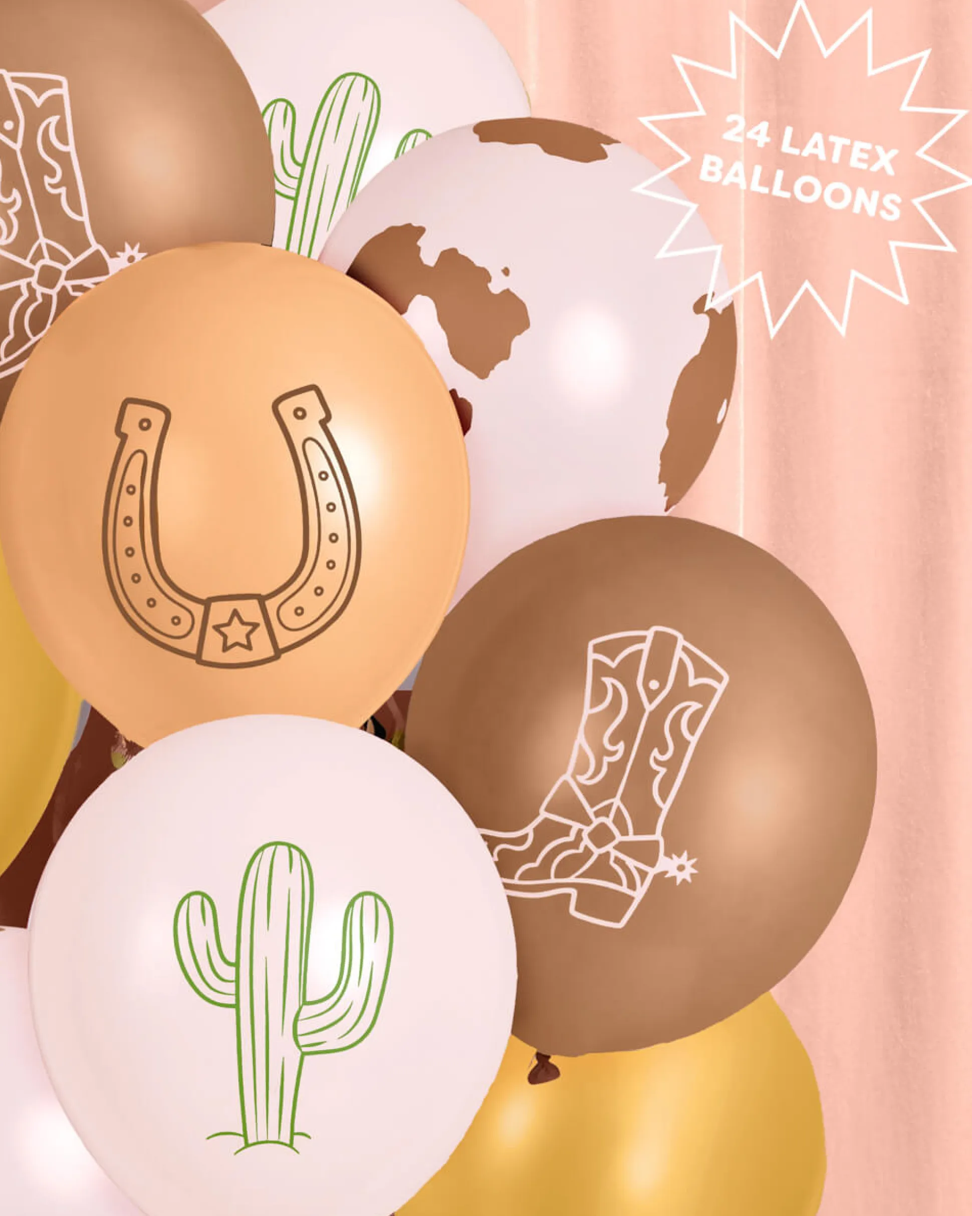 Saddle Up Balloons, Pack of 25