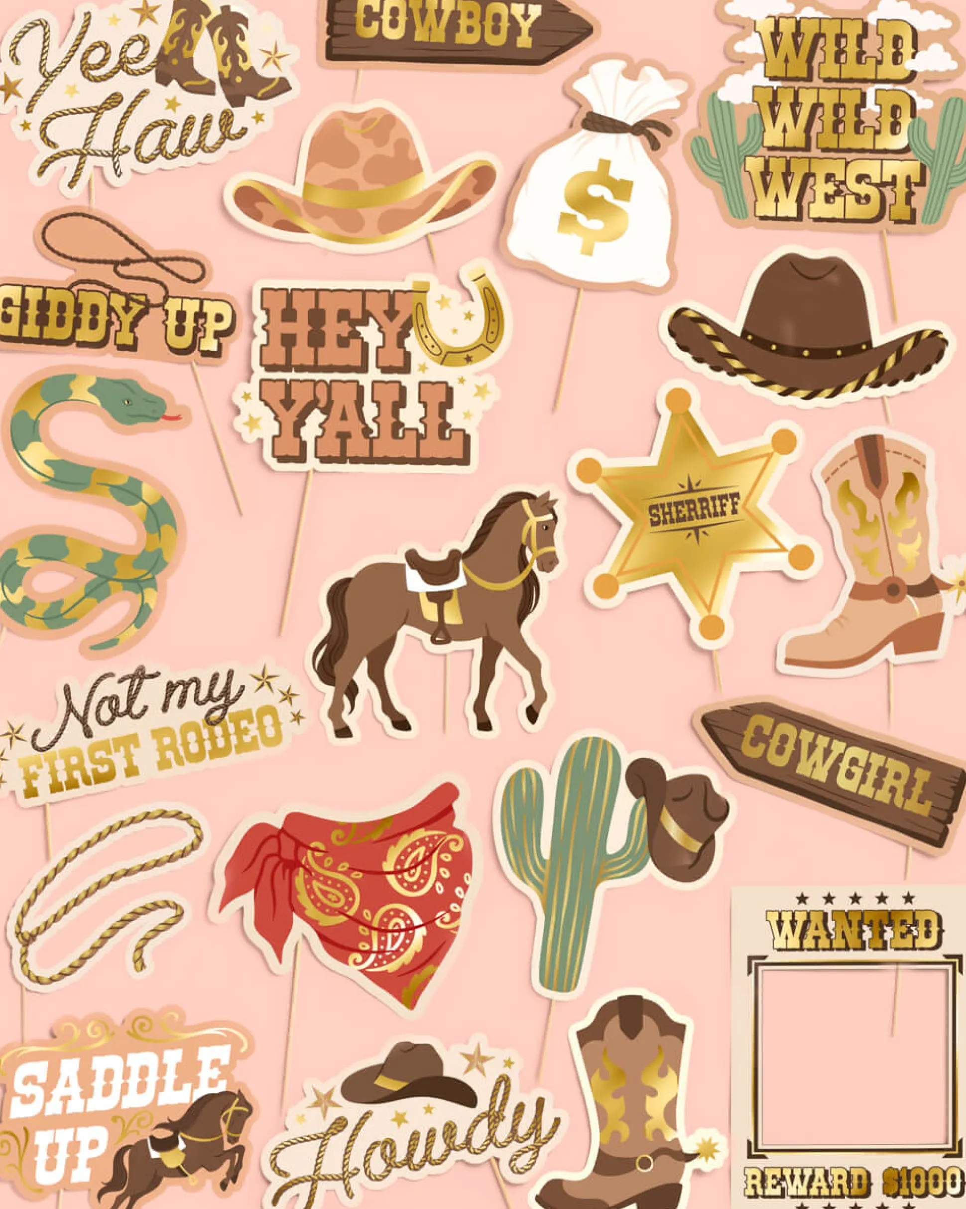 Saddle Up Props, Pack of 24