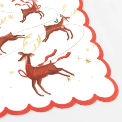 Santa, Sleigh & Reindeer Large Napkins, Pack of 16