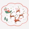 Santa, Sleigh & Reindeer Plates, Pack of 8