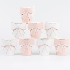 Scalloped Bow Cups, Set of 8