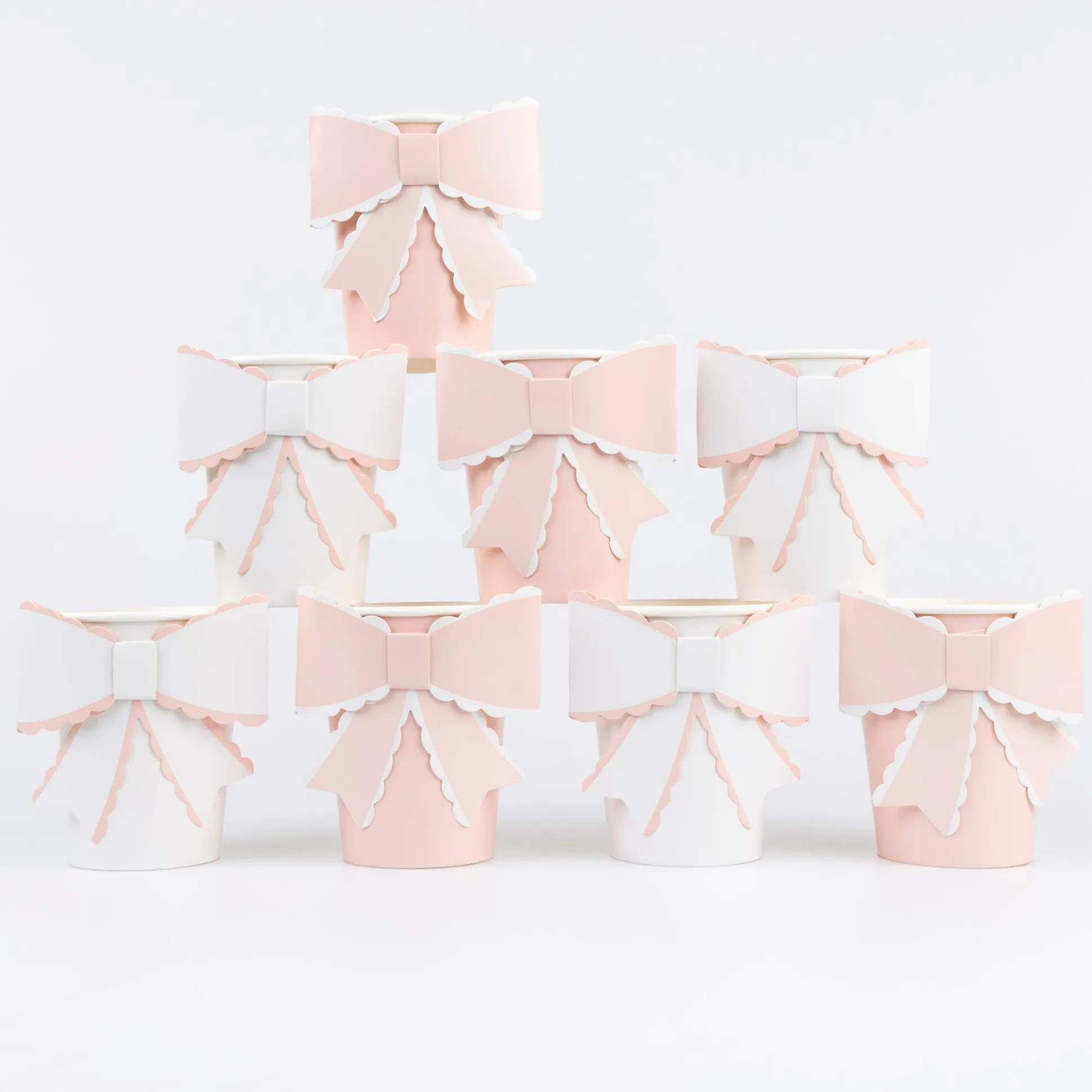 Scalloped Bow Cups, Set of 8
