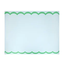 Scalloped Edge Blue Green Table Runner