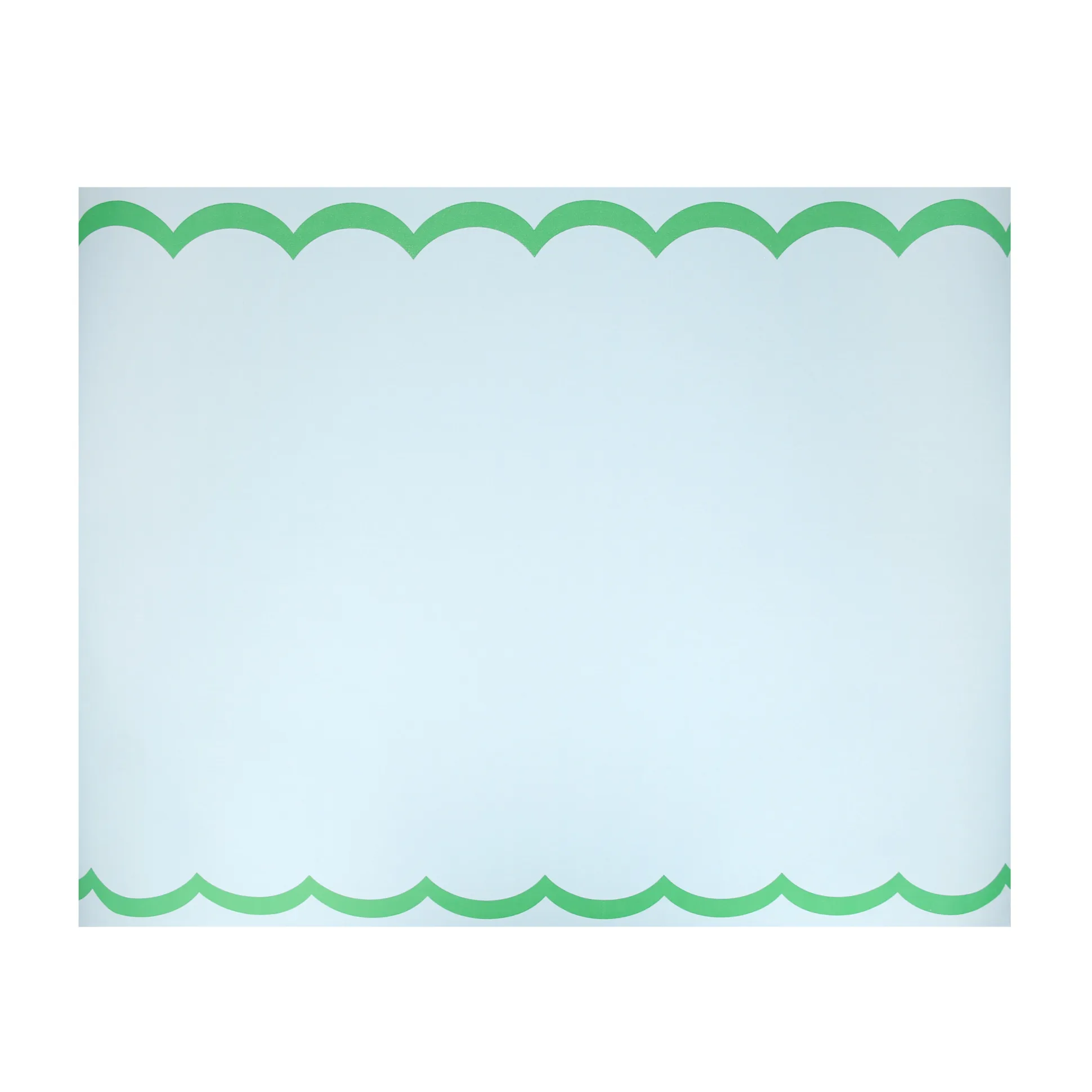 Scalloped Edge Blue Green Table Runner