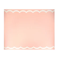 Scalloped Edge Pink Red Table Runner