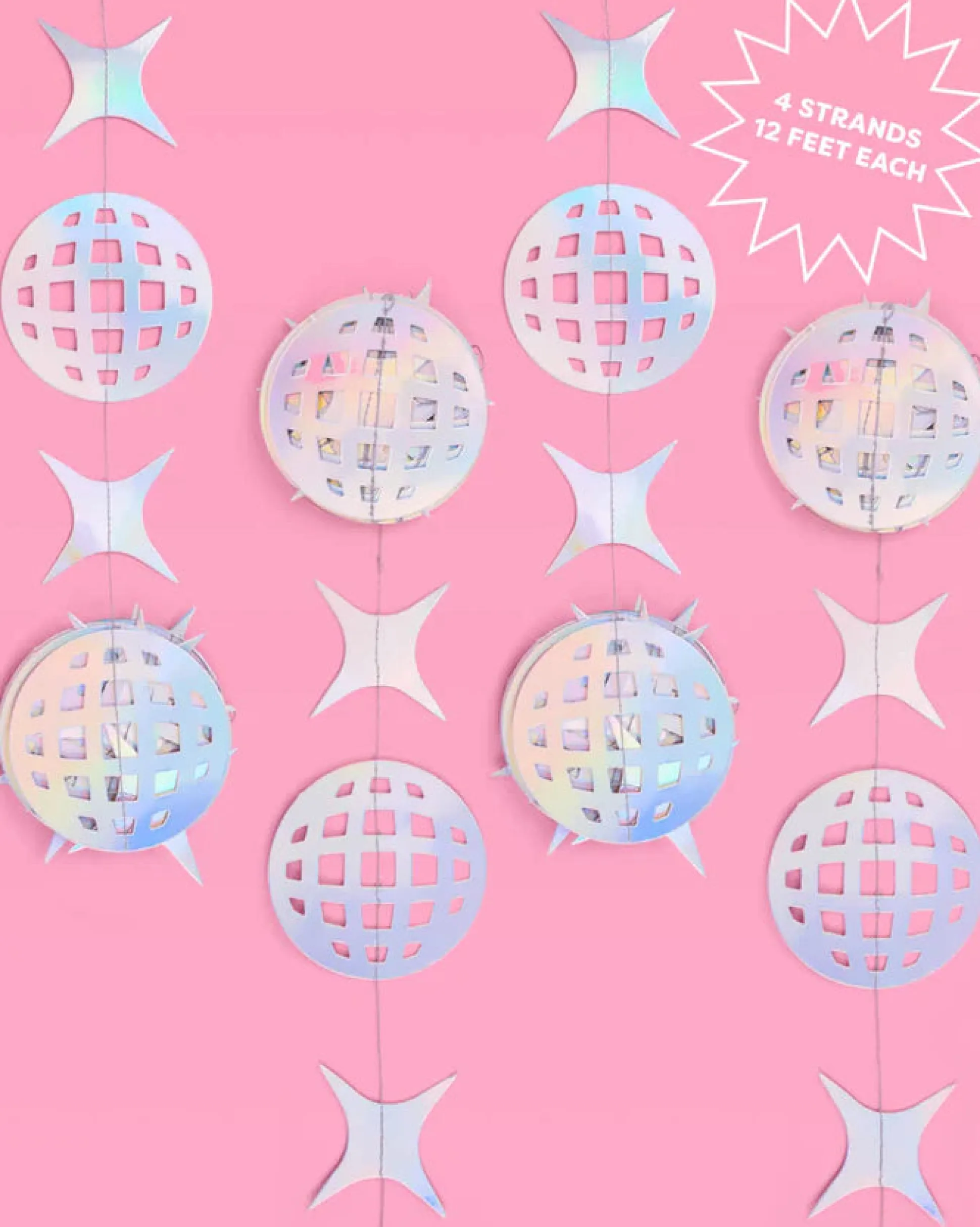 Shimmer Disco Garland - Iridescent Foil Backdrop