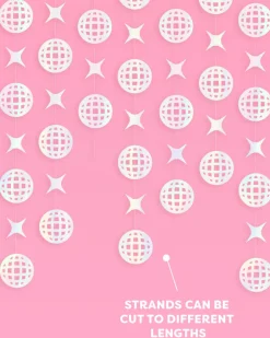 Shimmer Disco Garland - Iridescent Foil Backdrop