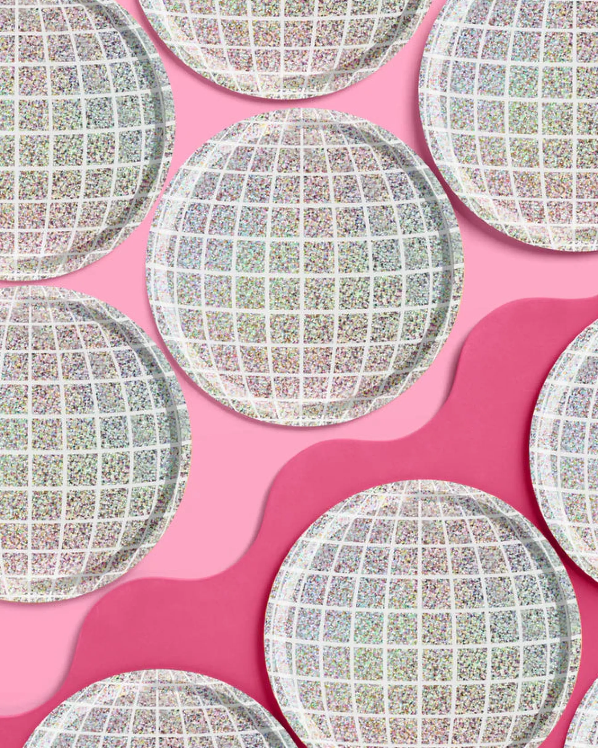 Shimmer Disco Plates, Pack of 25