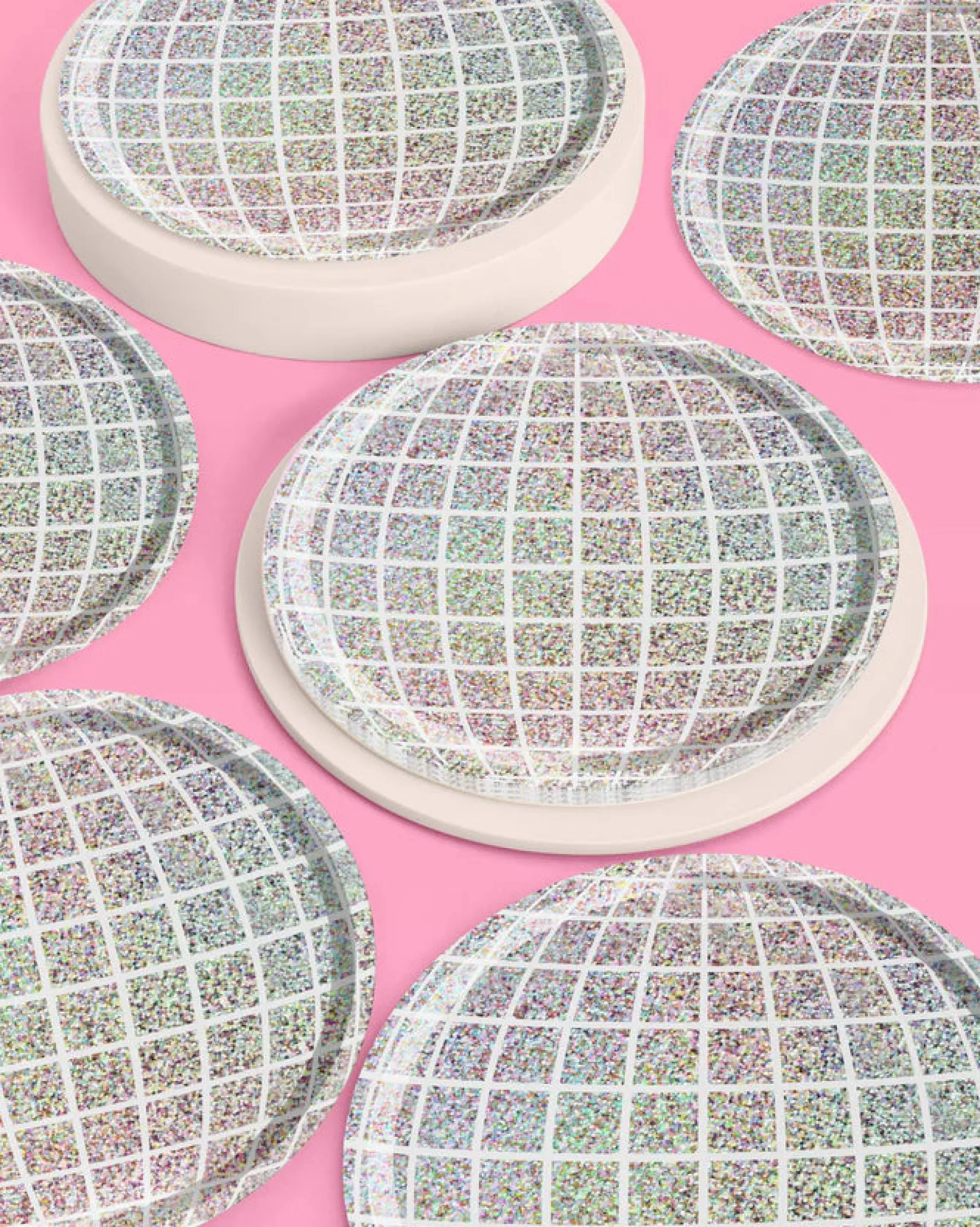 Shimmer Disco Plates, Pack of 25