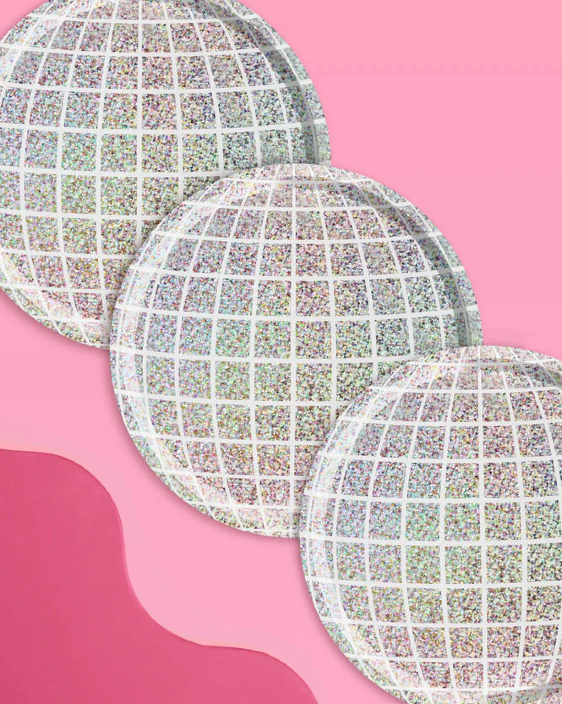 Shimmer Disco Plates, Pack of 25