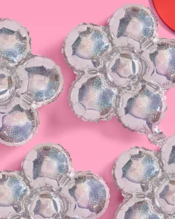 Shimmer Flower Balloon - 4 iridescent balloons