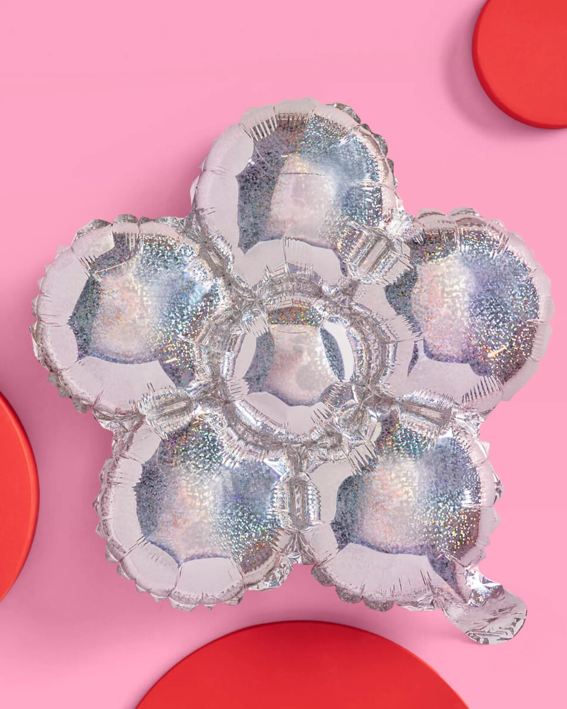 Shimmer Flower Balloon - 4 iridescent balloons