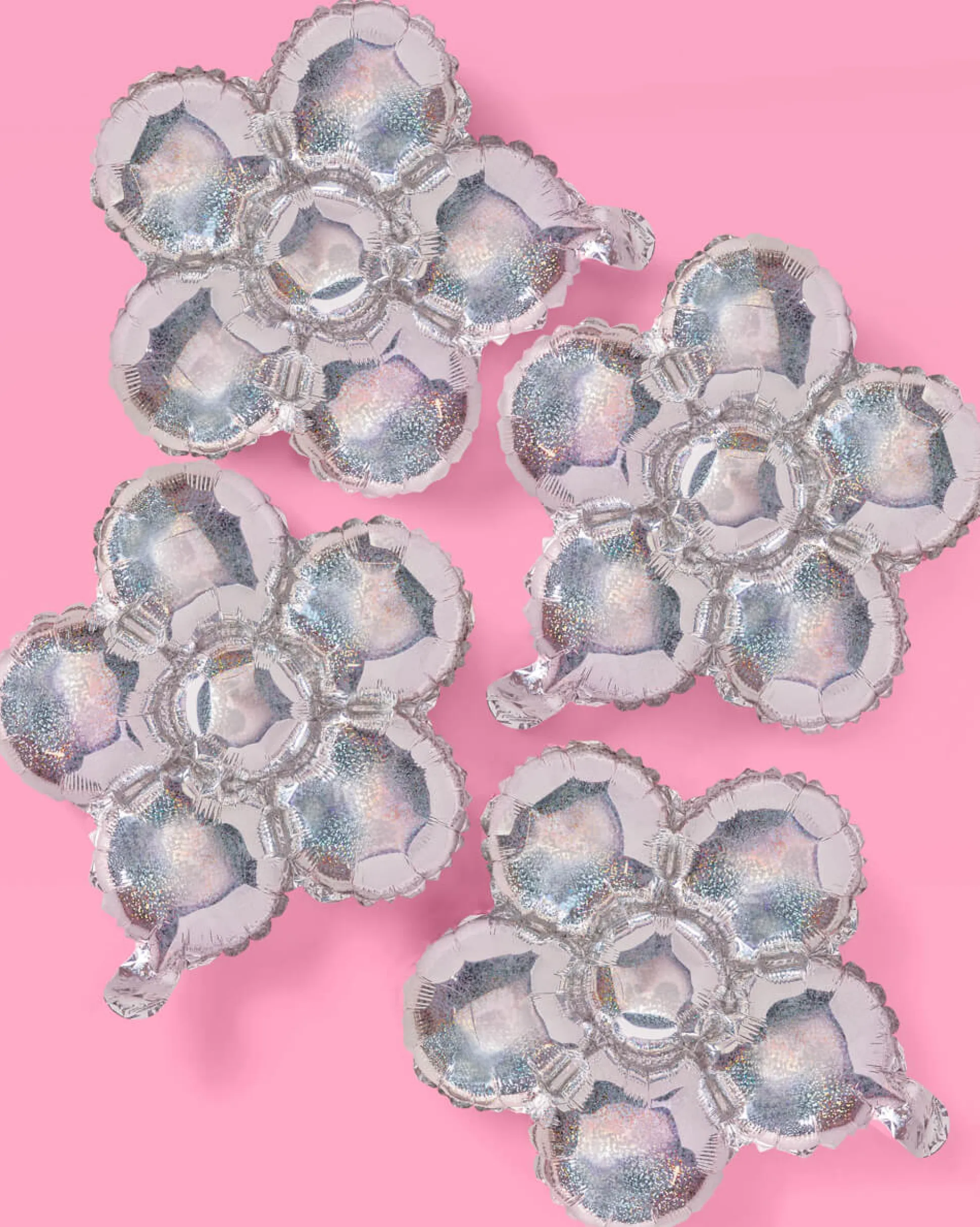 Shimmer Flower Balloon - 4 iridescent balloons