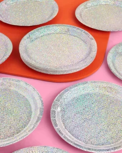 Shimmer Plates, Pack of 25