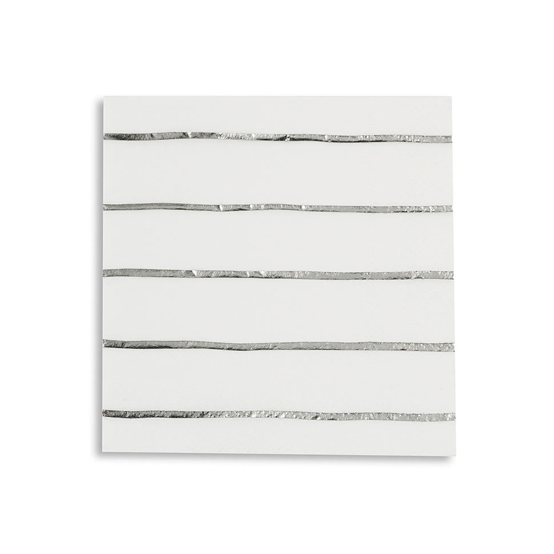 Silver Frenchie Striped Petite Napkins, Pack of 16
