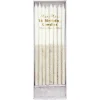 Silver Glitter Dipped Candles, Pack of 16