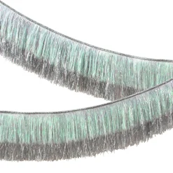 Silver Iridescent Tinsel Fringe Garland