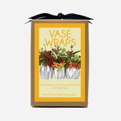 Silver Vase Wraps, Set of 3