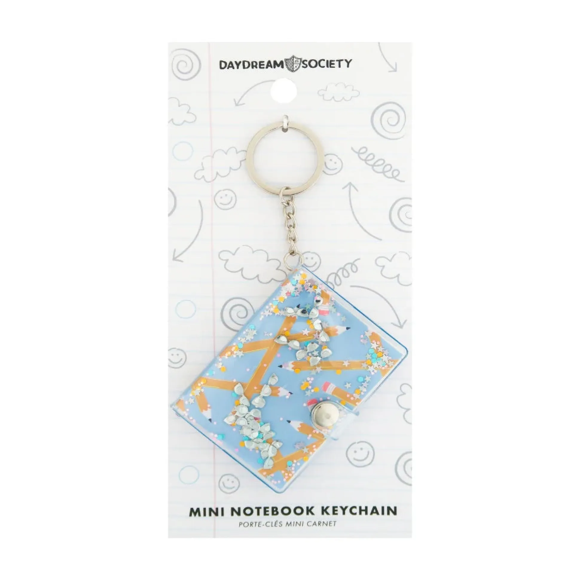 Smarty Pants Notebook Keychain, Blue