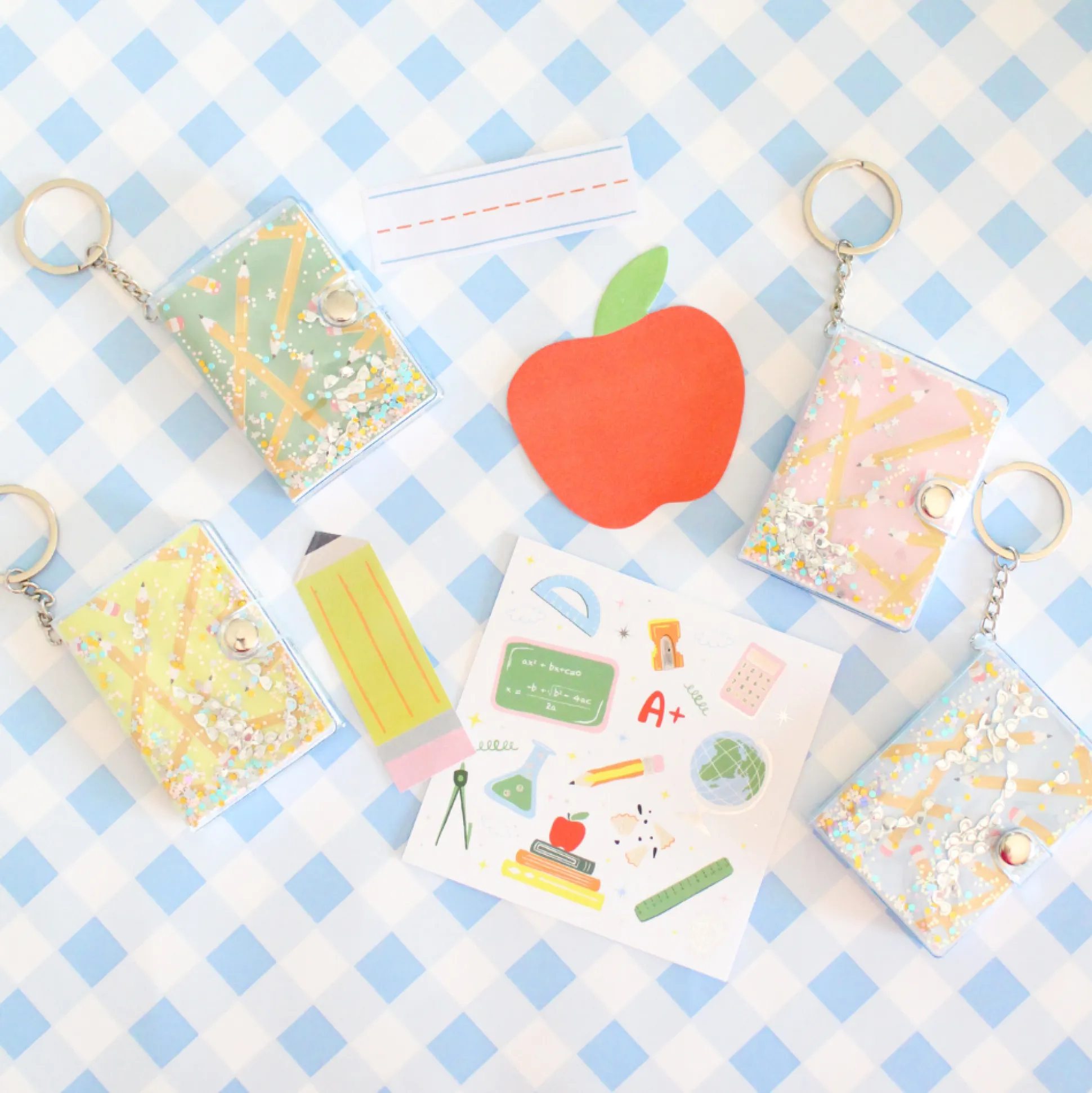 Smarty Pants Notebook Keychain, Blue