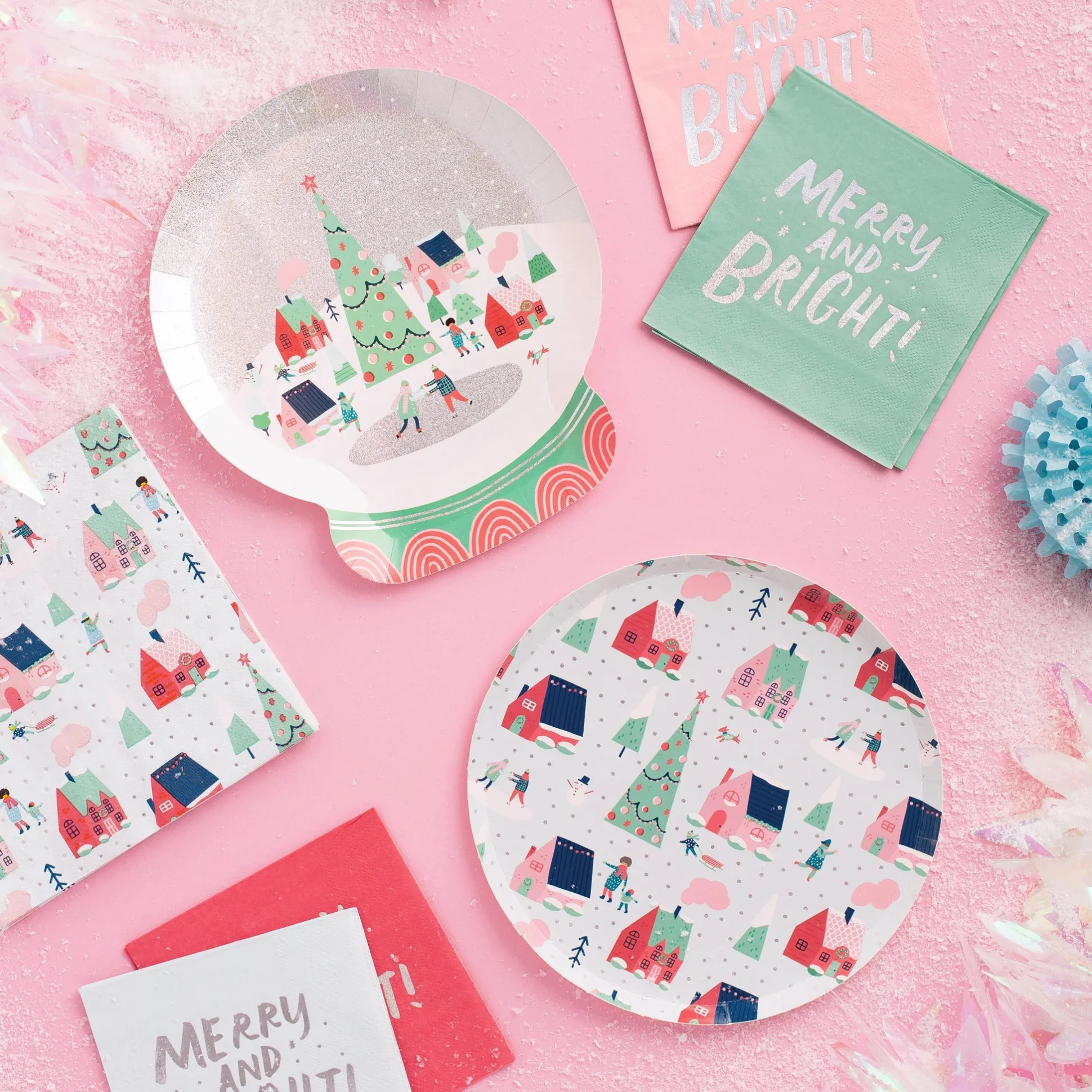 Snow Day Small Plates, Set of 8