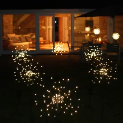 Solar Starburst Stake Light, Set of 3