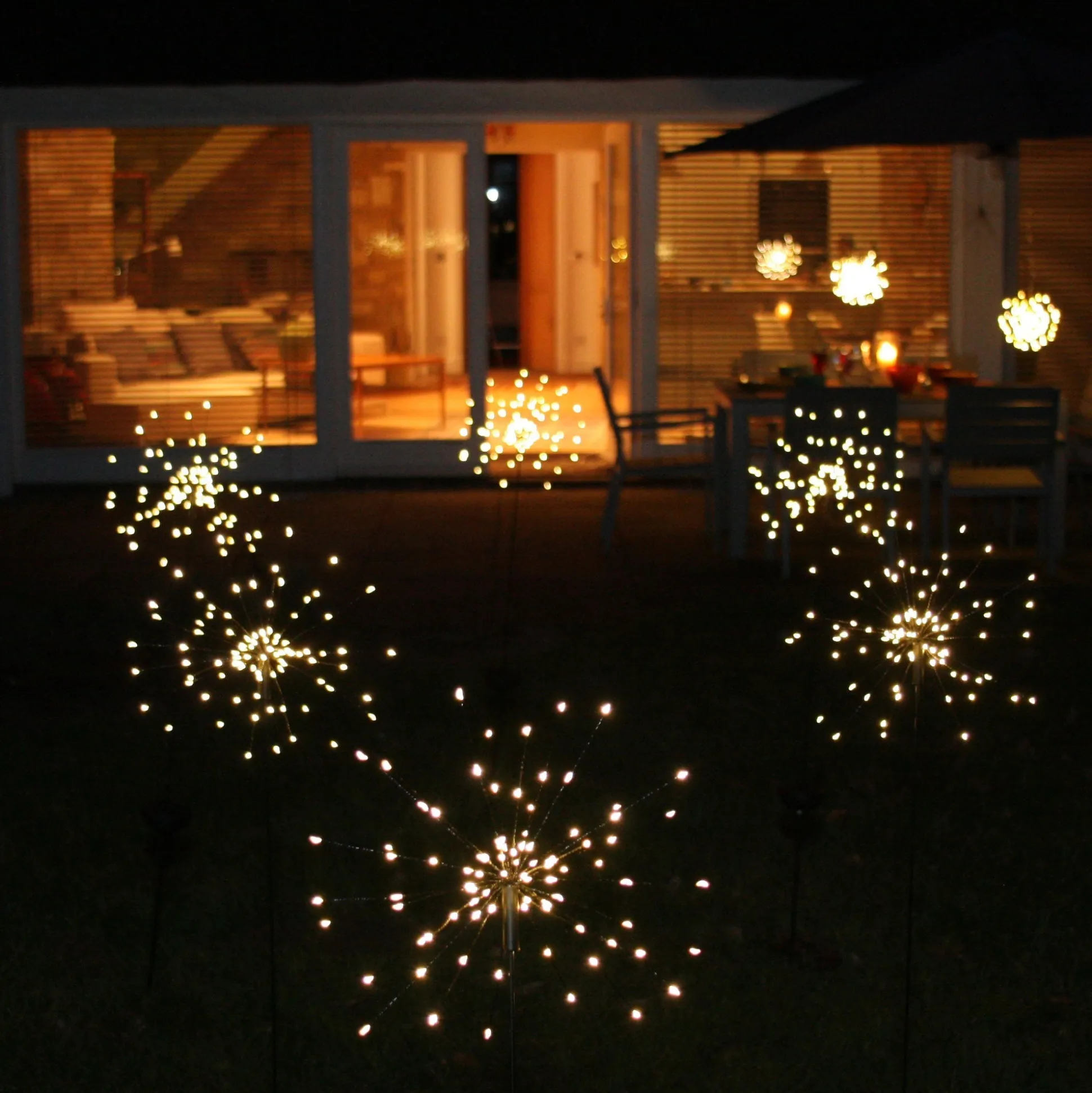 Solar Starburst Stake Light, Set of 3