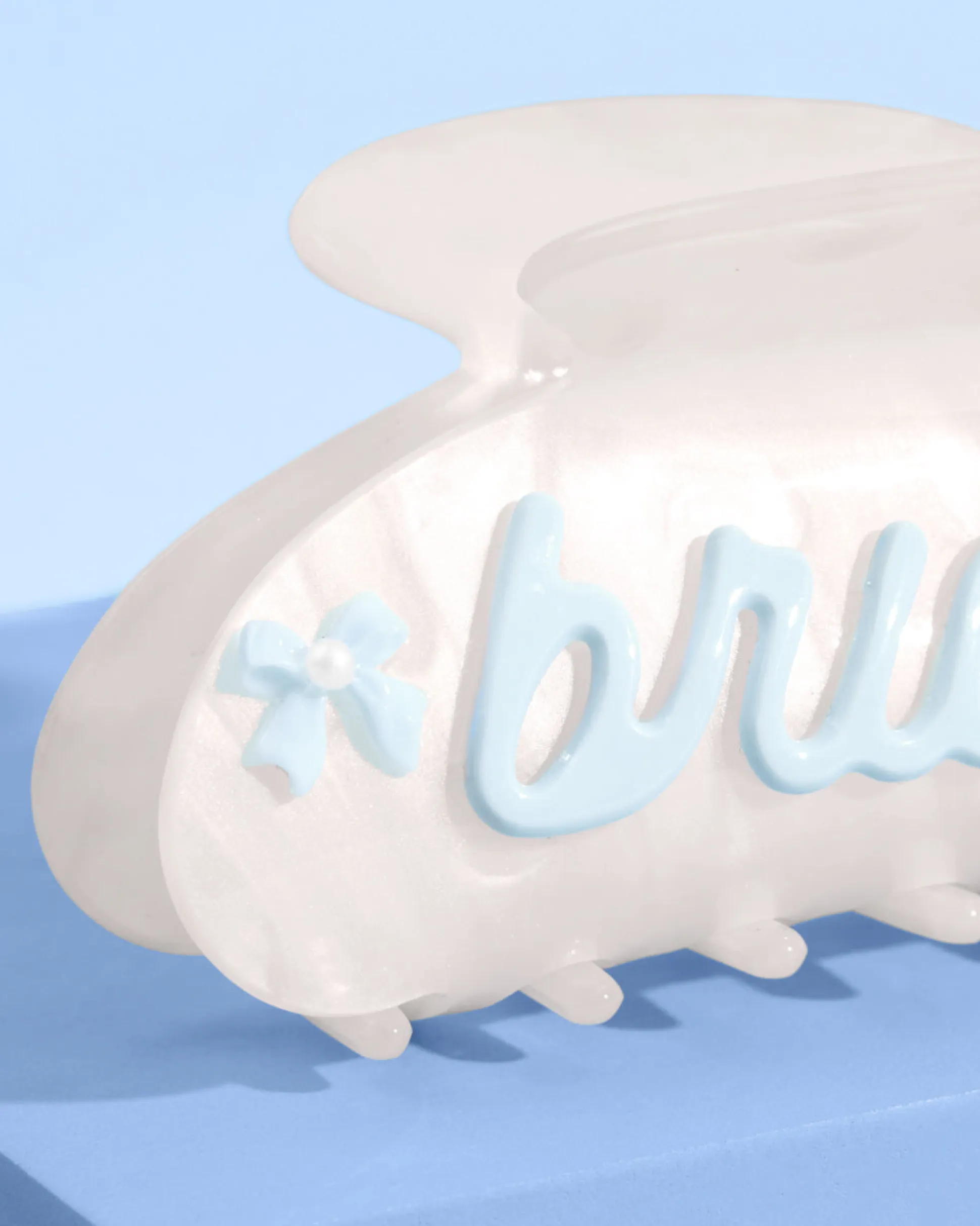 Something Blue Clip - Pearl Acrylic Claw Clip