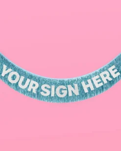 Something Blue Fringe - Blue Foil Banner