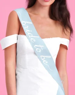 Something Blue Sash - Blue Satin Sash
