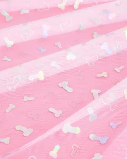 Sorry Mom Veil - Iridescent Foil Penis Veil