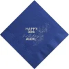 Sparkle Birthday Custom Napkin, Silver Foil