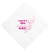 Sparkle Birthday Custom Napkin, Fuchsia Foil