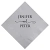 Stacked and Swirled Custom Napkin, Black Foil