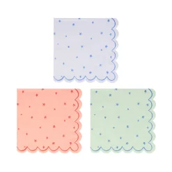 Star Pattern Small Napkins, Pack of 16